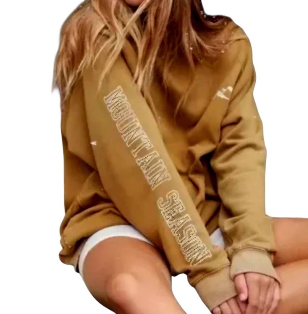 Aerie Sweatshirt Women's XS Olive Green Oversized Mountain Season Mock Cozy